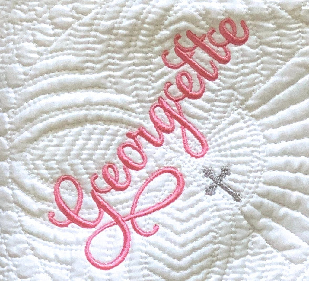 Personalized Baptism Gift: Embroidered Blanket for Boy or Girl as a Christening Keepsake from Godparents