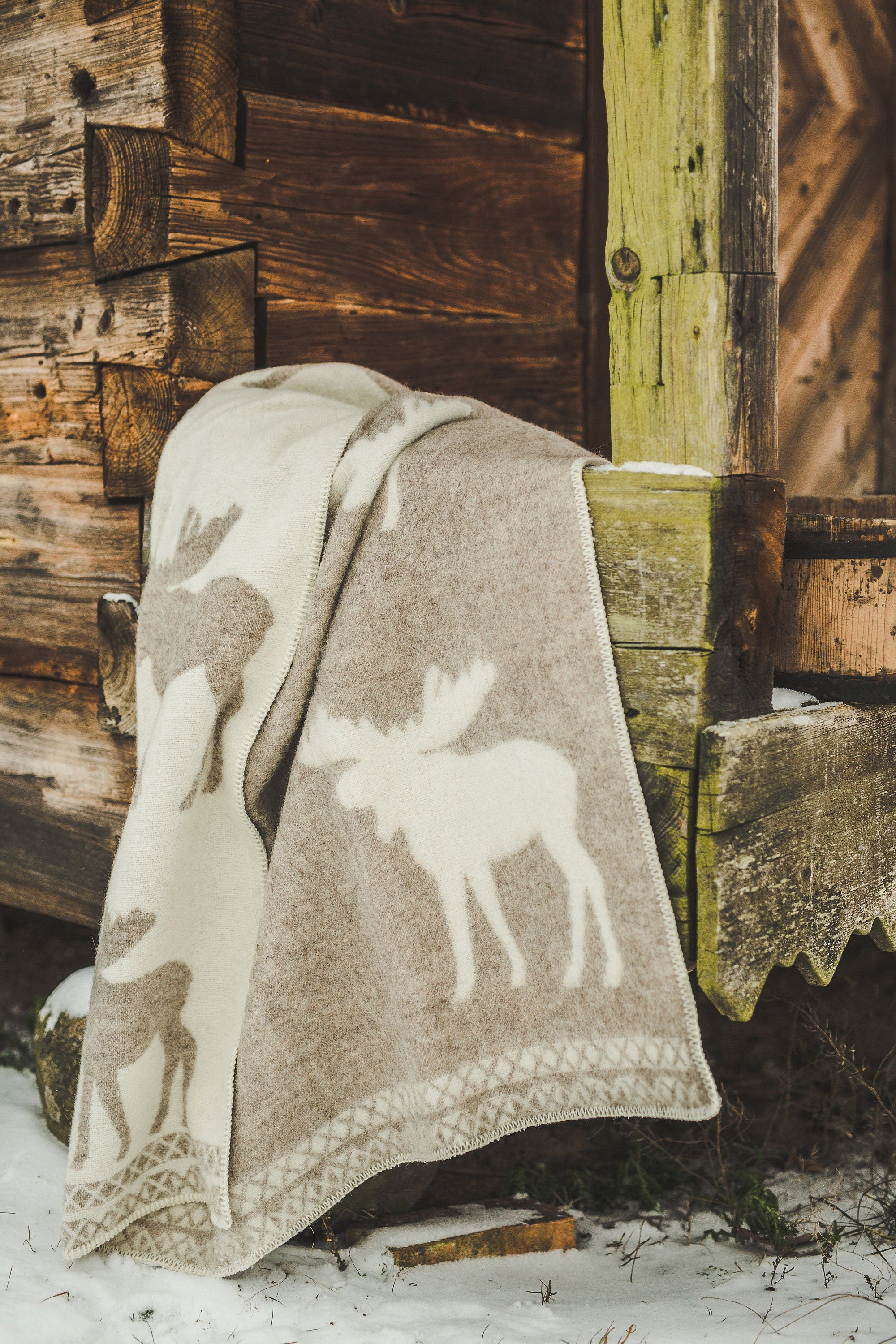 Multiple Colors Wool Blanket Natural New Zealand Wool 130x200cm, Double-sided, Reversible Blanket, Throw Plaid Warm, Moose Gift