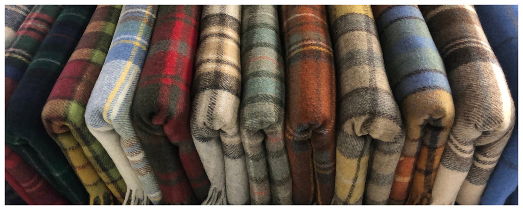 Wallace Tartan Recycled Wool Blanket/Throw by Florence Lilly