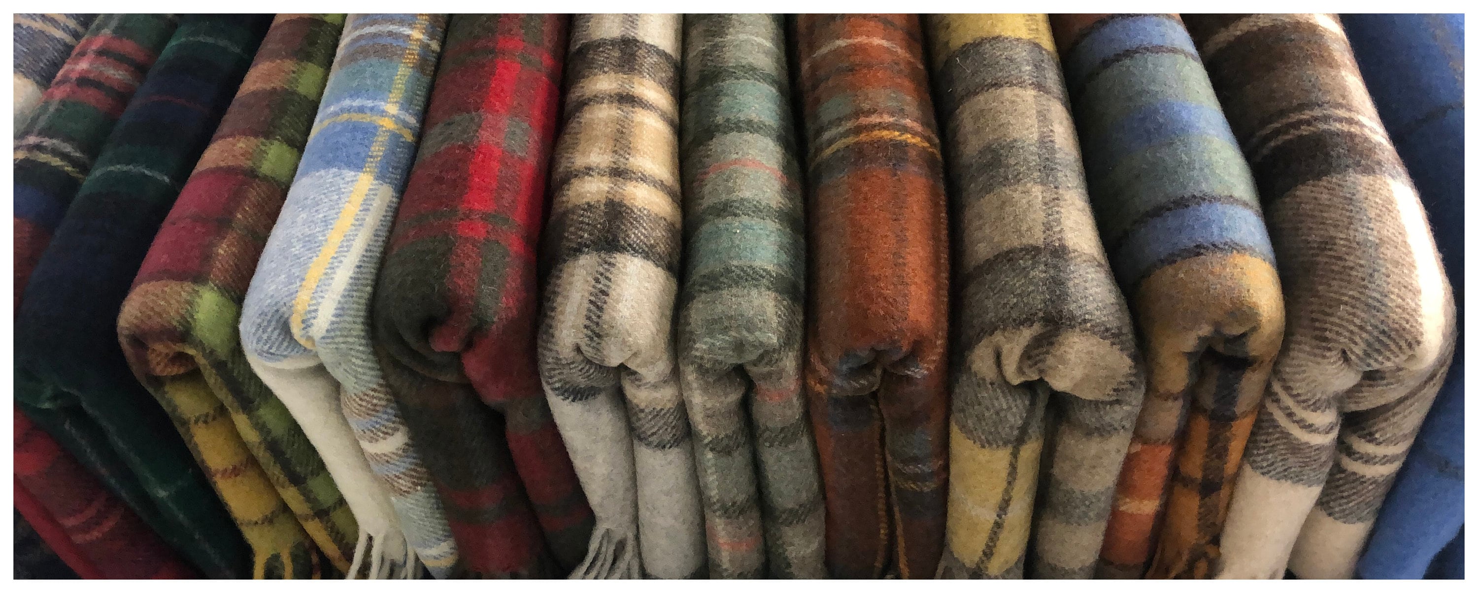 Wallace Tartan Recycled Wool Blanket/Throw by Florence Lilly