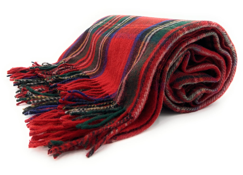 Royal Stewart Tartan 100% New Wool Blanket Throw Brand New