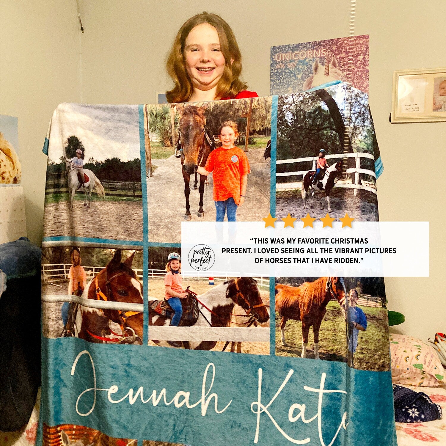 Personalized Picture Blanket, Personalised Sherpa Photo Blankets, Custom Photos Collage Blanket
