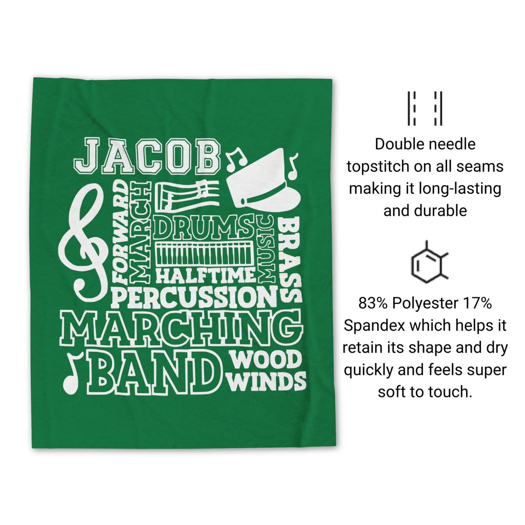 Personalized Marching Band Blanket, Band Mom Gift, High School Band Blanket, Stadium Blanket Gift for Band Director, Gift for Band Kid