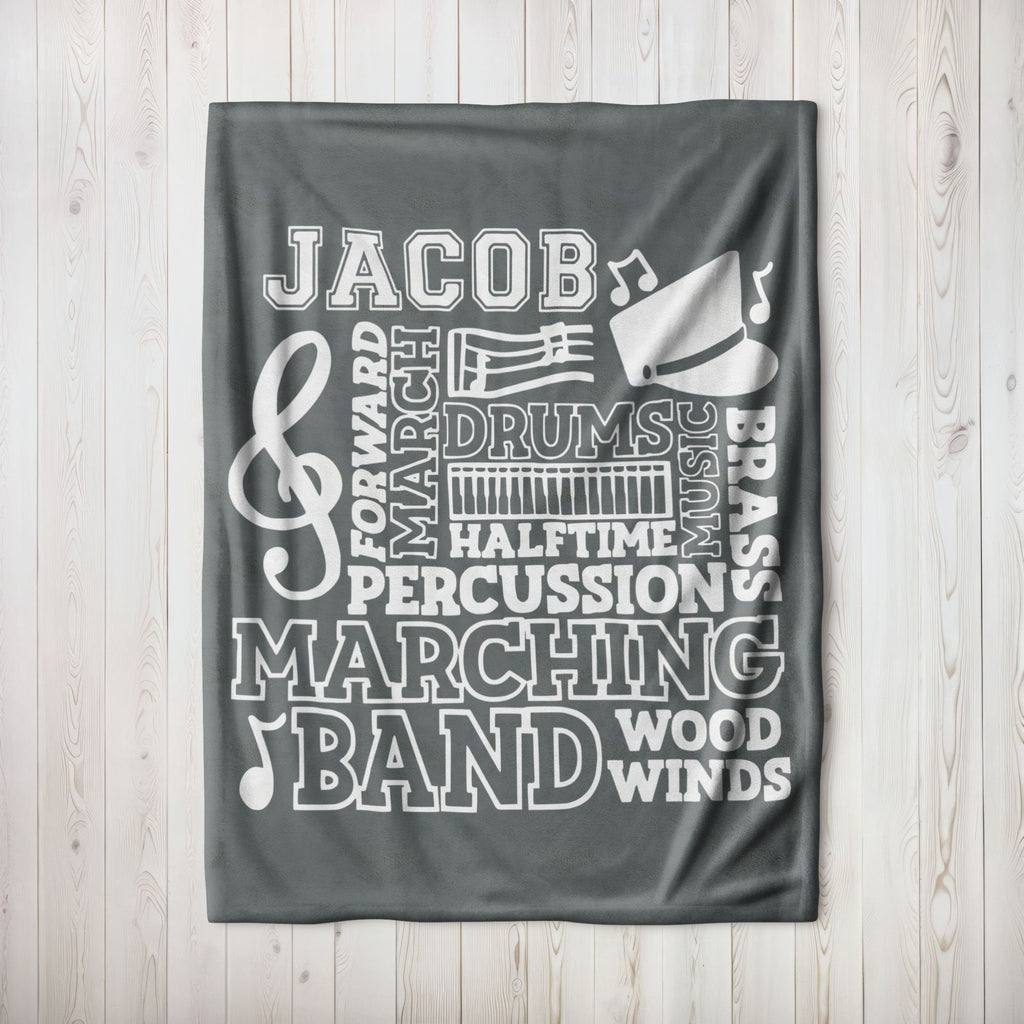 Personalized Marching Band Blanket, Band Mom Gift, High School Band Blanket, Stadium Blanket Gift for Band Director, Gift for Band Kid