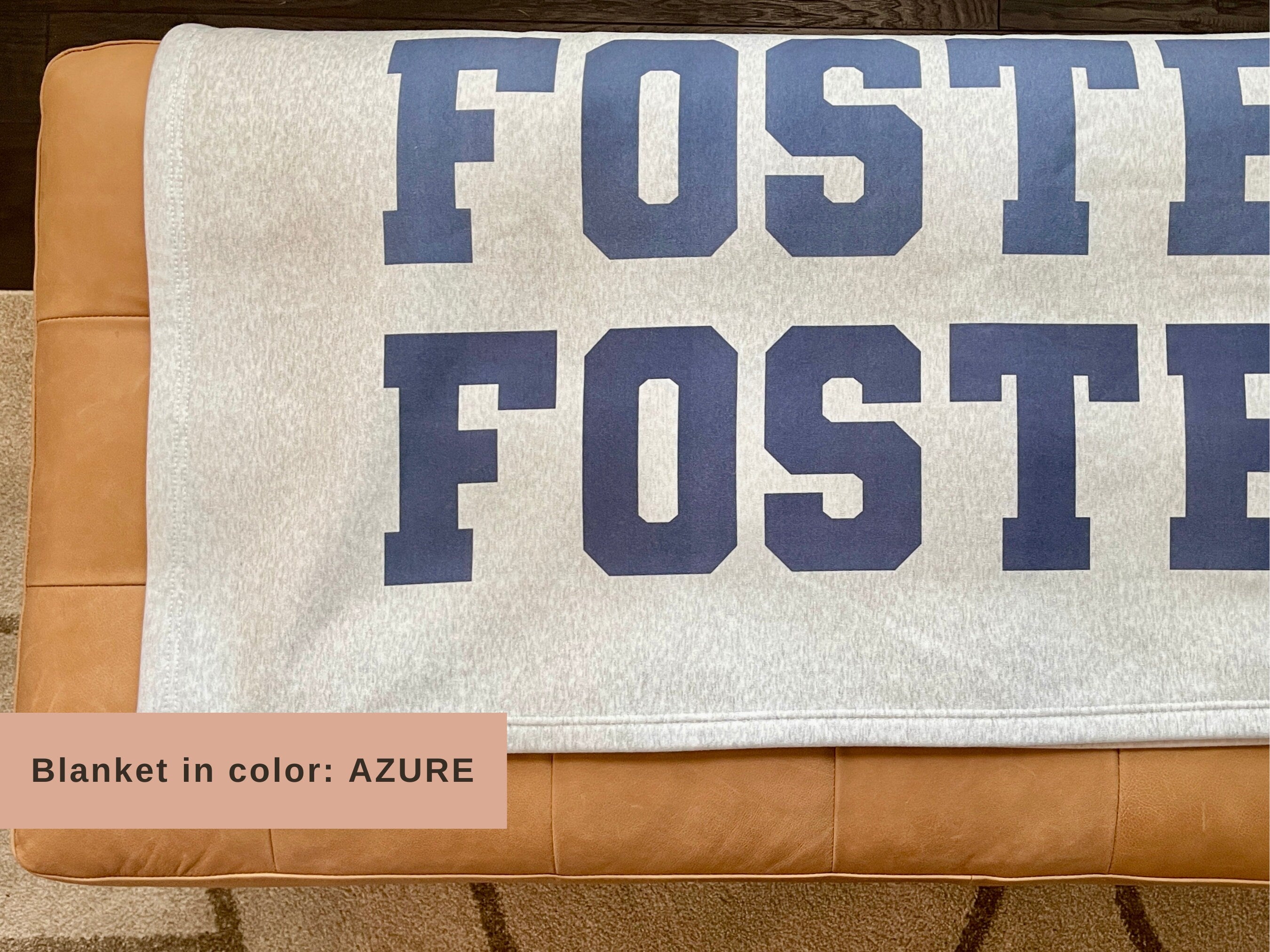 Personalized Varsity Letter Inspired Sweatshirt Blanket for Outdoor Picnic Blanket Gift for Kids  Blanket Custom Stadium Blanket size-60x50