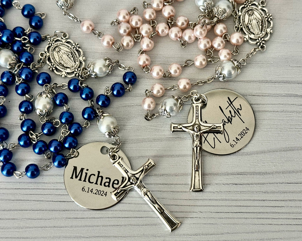 Personalized Baptism Gift: Embroidered Blanket for Boy or Girl as a Christening Keepsake from Godparents