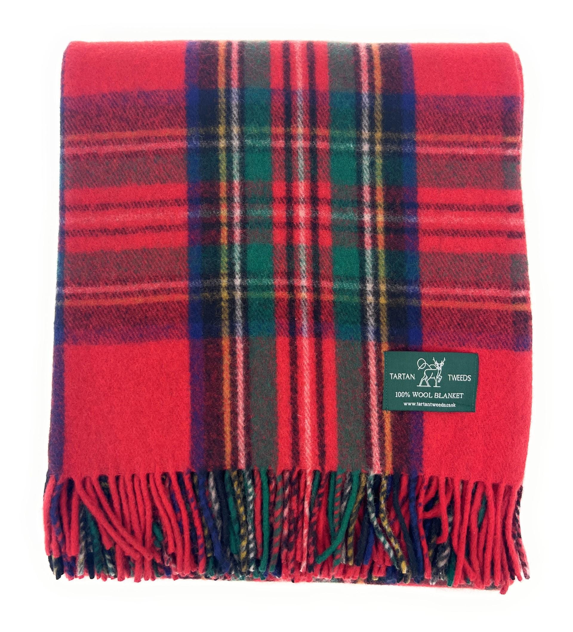 Royal Stewart Tartan 100% New Wool Blanket Throw Brand New