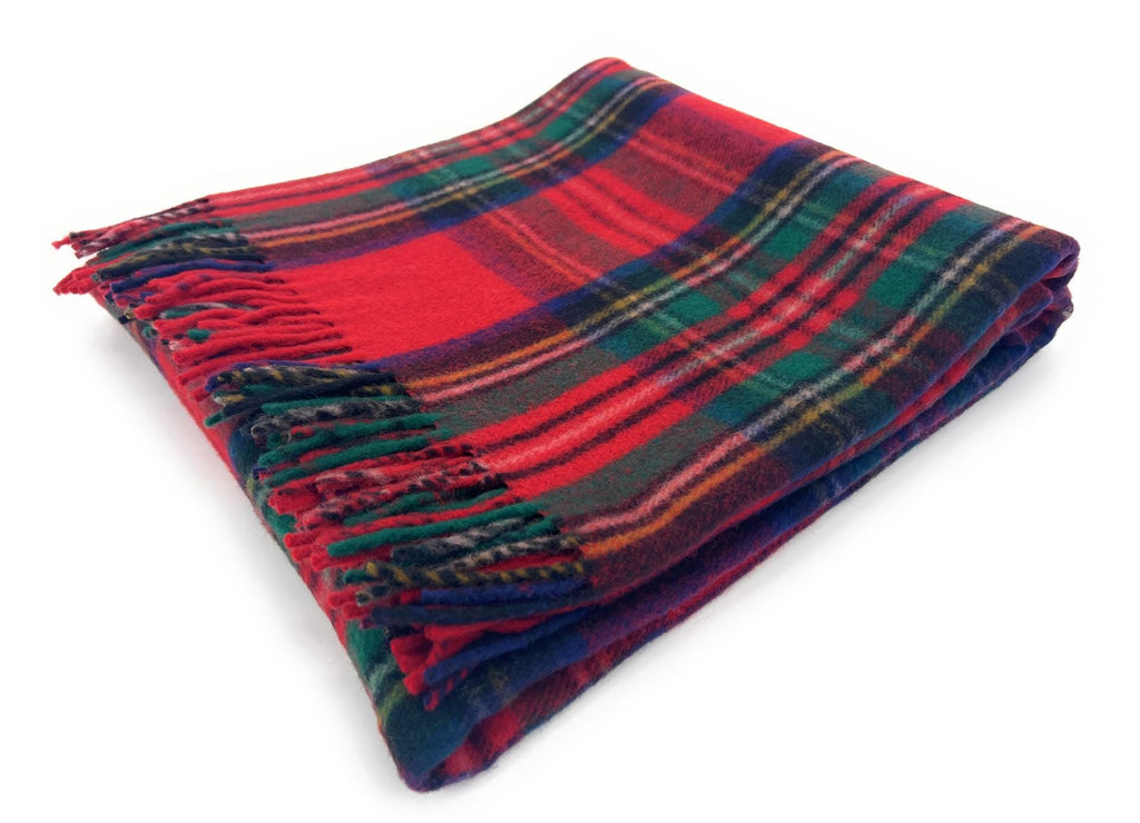 Royal Stewart Tartan 100% New Wool Blanket Throw Brand New