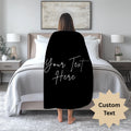Custom Text Velveteen Plush Blanket, Custom YourDesign Blanket, Customize Blanket, Create Your Own Gift, Choose Font, Color & Background