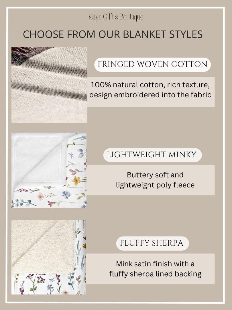 Outdoorsy Couple Blanket Nature Lovers Engagement Gift Adventure Couples Anniversary Personalized Mountain Woven Cotton Fringe Throw Blanket
