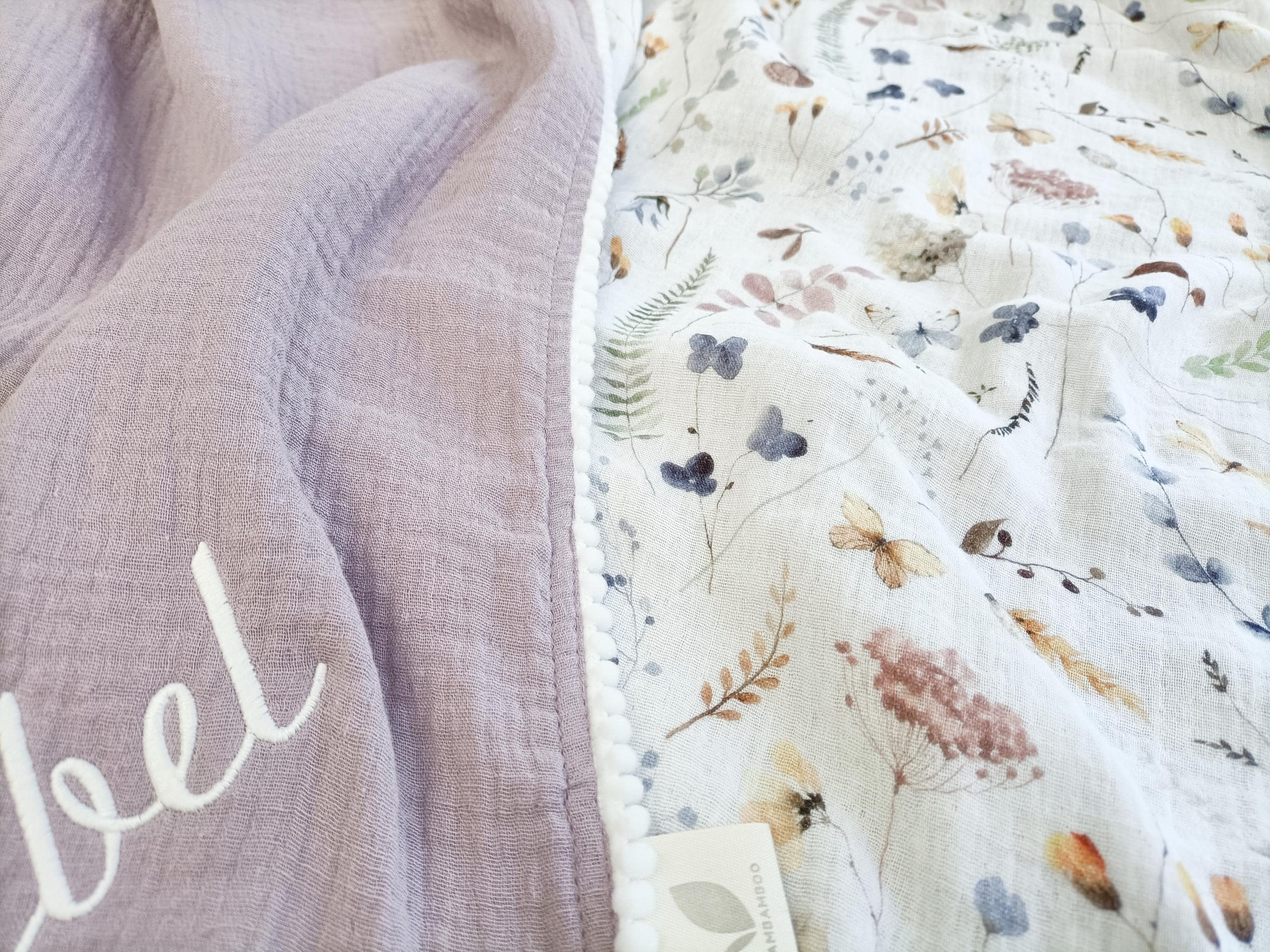 Personalized Organic Muslin Baby Blanket, Safari Animals, Swaddle