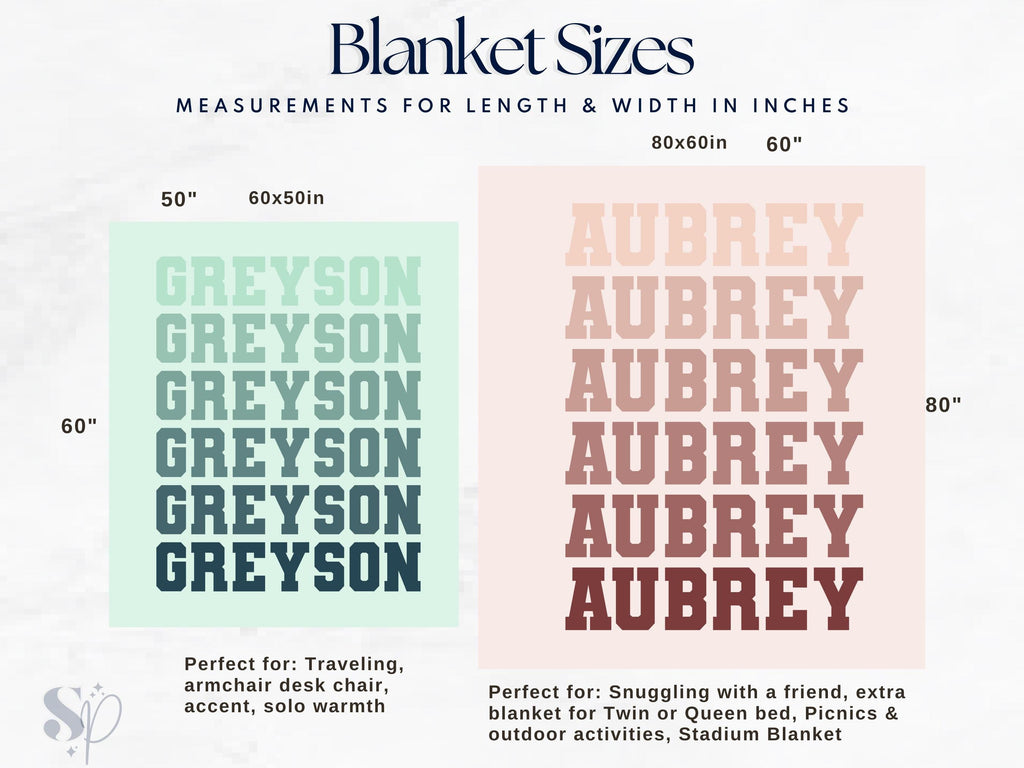 Personalized Varsity Letter Inspired Sweatshirt Blanket for Outdoor Picnic Blanket Gift for Kids  Blanket Custom Stadium Blanket size-60x50