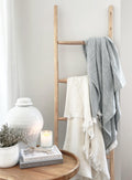 Herringbone Throw Blanket | Classic Chevron Pattern, Soft Lightweight Throw, Home Comfort | Neutral Palette, 60"x72"