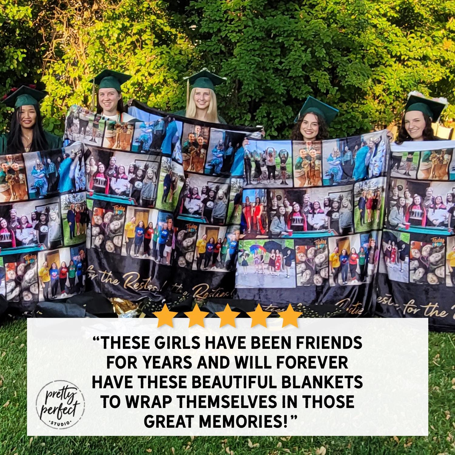 Personalized Picture Blanket, Personalised Sherpa Photo Blankets, Custom Photos Collage Blanket