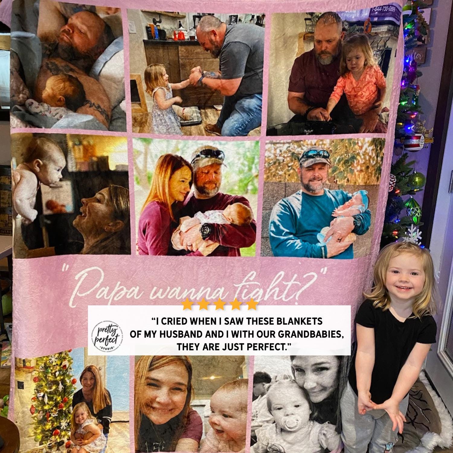 Personalized Picture Blanket, Personalised Sherpa Photo Blankets, Custom Photos Collage Blanket