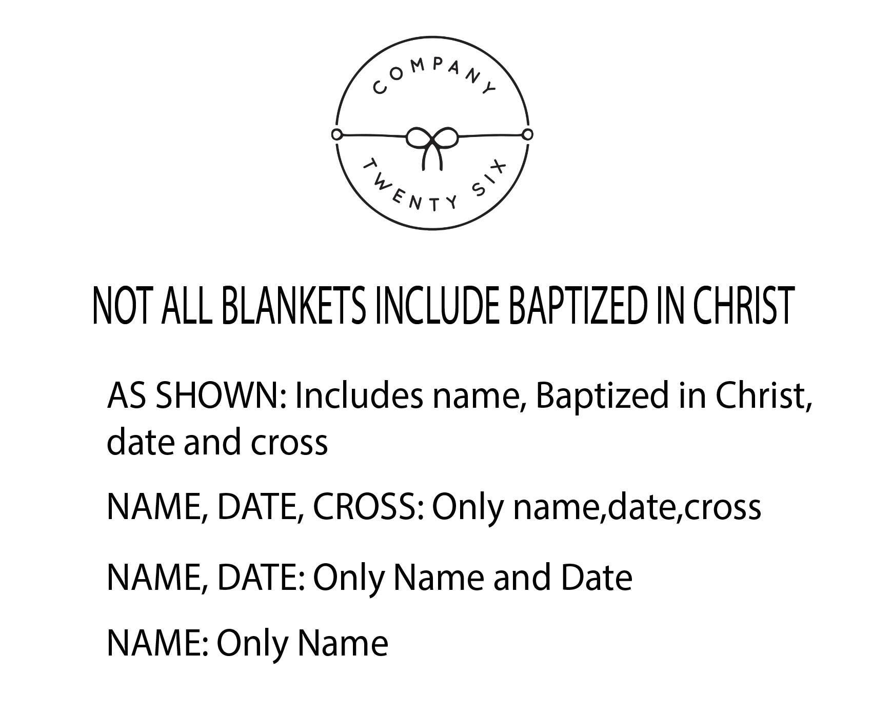 Personalized Baptism Gift: Embroidered Blanket for Boy or Girl as a Christening Keepsake from Godparents