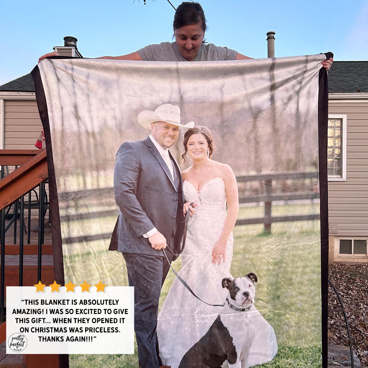 Personalized Picture Blanket, Personalised Sherpa Photo Blankets, Custom Photos Collage Blanket